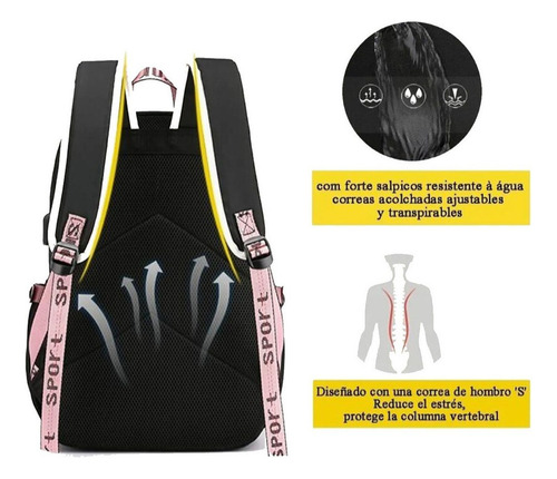 As Mochila Escolar Bts Con Lonchera Libreta Set De 4