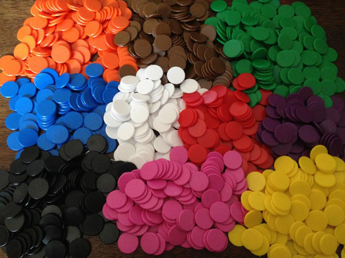 100x Counting Chips 200 Numeracy Teaching Tool Amarillo