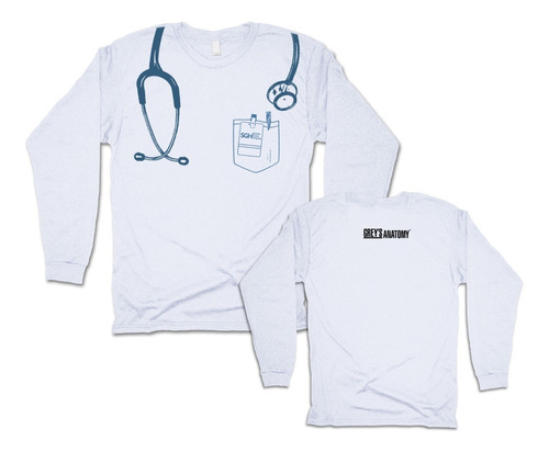 Greys Anatomy Playera Manga Larga Intern Doctor Seattle Grac