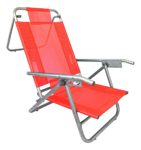 Reposera Sillon 5 Posiciones Aluminio Silla Baja Playa