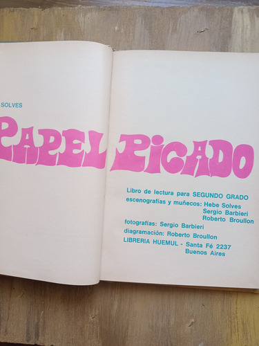 Libro De Lectura Papel Picado. 2* Grado. Solves (1970/160) (Usado)