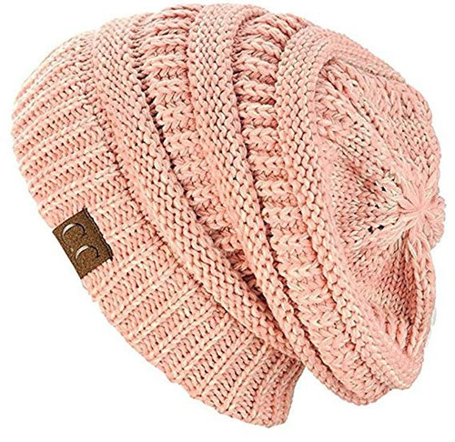 C.c Trendy Warm Chunky Soft Stretch Cable Knit Beanie Skully