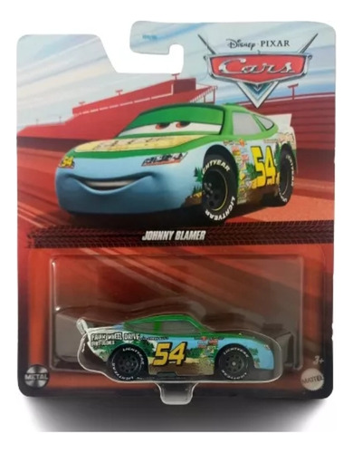 Cars Disney Pixar Johnny Blamer Corredor 54 Color Verde