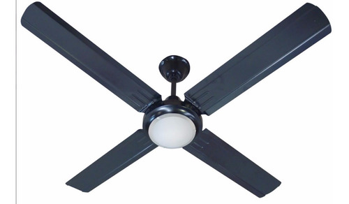 Ventilador De Techo Negro Exahome Con Plafon Garantia 5 Vel