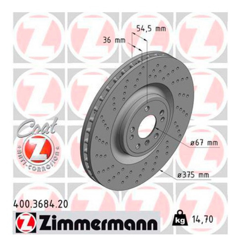Par Disco De Freio Diant. Mercedes Ml 350 2011-2020 W166
