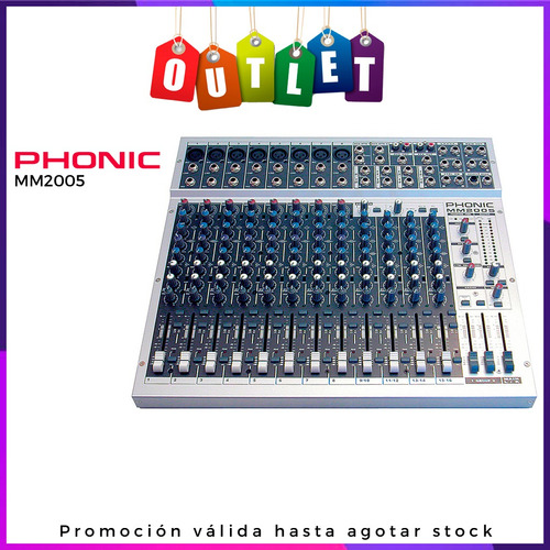 Consola Mixer Phonic Mm2005 16 Canales Outlet Tm