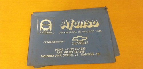 Capa Manual De Propietario Chevrolet Afonso 