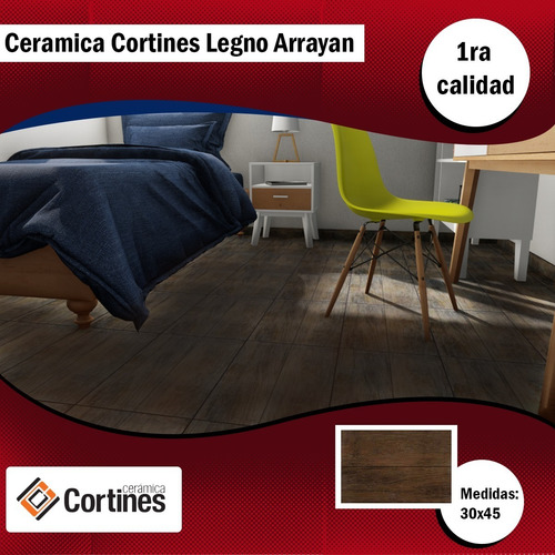 Imagen 2 de 4 de Ceramica Cortines Legno Arrayan 30x45 1ra Proyectar