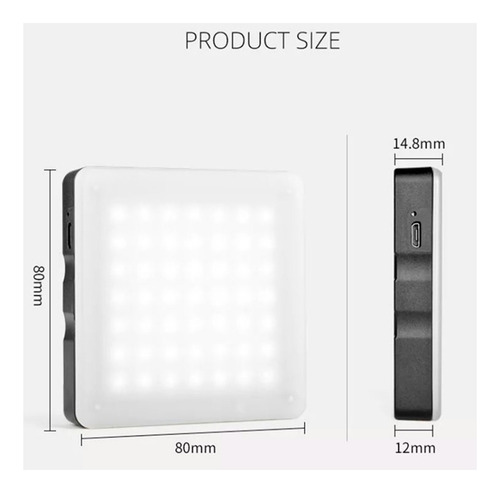 Imagen 2 de 10 de Iluminador Led 49 Dimeable Touch Con Batería Recargable