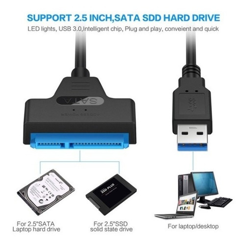 Adaptador Sata Cabo Sata Para Hd Externo Ssd 2.5