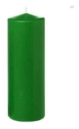 Imagen 1 de 1 de Cirio O Velon 15 Cm Verde /lamanoworld