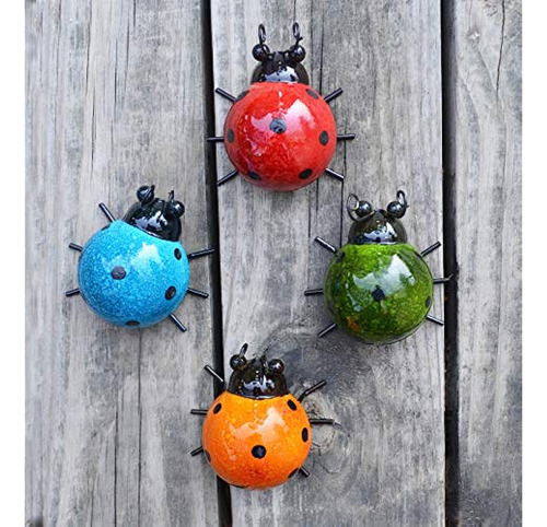 Giftme 5 Metal Garden Wall Art Decorativo Juego De 4 Cute La