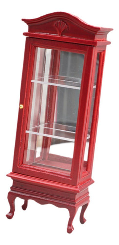 Miniatura Estante De Livros Miniatura Móveis Vermelho