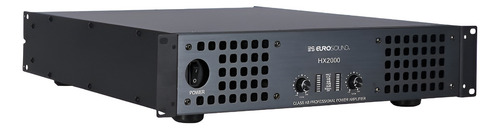 Amplificador Eurosound Hx2000 (2700w A 4 Ohms Bridge) Color Negro Potencia De Salida Rms 2700 W