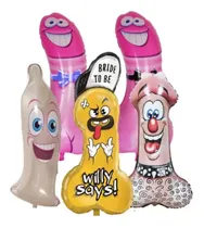 Comprar Set Globos Metalicos Divertidos Despedida Soltera Set Pennis