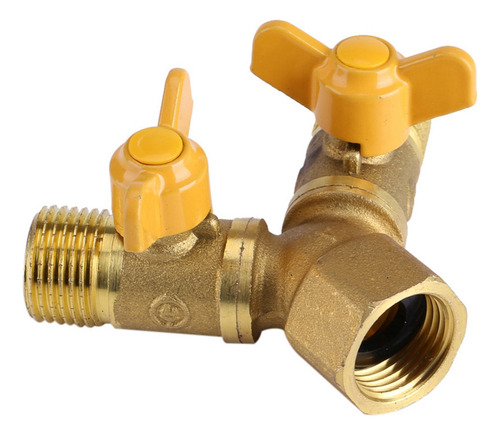 * Conector De Doble Grifo G1/2 De Latón For Riego De Jardín,