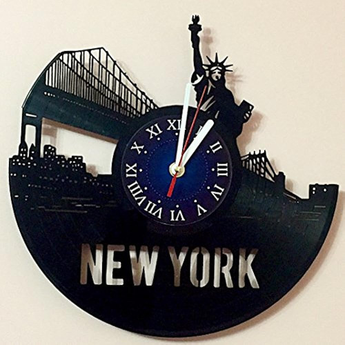 Mi Tienda Para Ti New York City Reloj De Pared De Vinilo Con