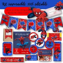 Comprar Kit Imprimible Spiderman Hombre Araña Mod.5 100% Editable