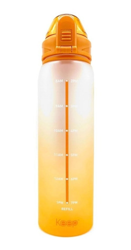 Botella Keep 1 Litro Rubber Sport Gym Agua Colores Deporte