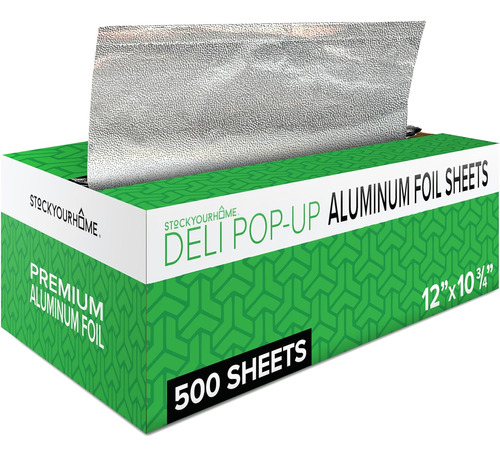 Stock Your Home Papel De Aluminio Emergente De 12 X   500 U