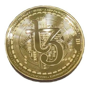 Imagen 1 de 10 de Souvenir Tezos Moneda Coleccionable Física  Con Cápsula