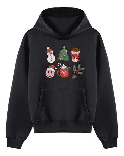 Sudadera Con Capucha Y Cangurera Jingle Bells Navidad Holida