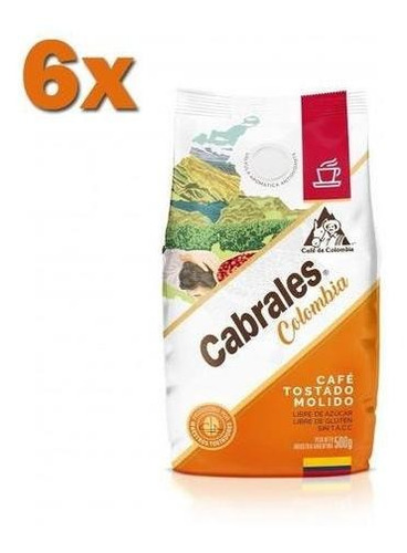 6x Cafe Molido Cabrales Colombia 500gr 3kg Tostado