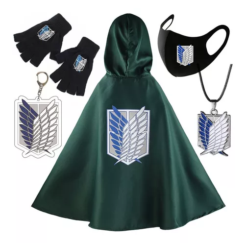 Attack On Titan Cosplay Disfraz Capa Verde Capa Carnaval Fiesta Disfraz