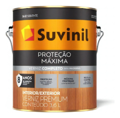 Suvinil Verniz Brilhante Longa Duração  3,6l Cor Ipê