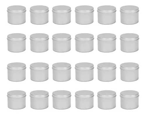 Sewroro Latas para velas, 24 unidades, recipientes redondos de metal,  tarros de aluminio para hacer velas, suministros para hacer velas (colores