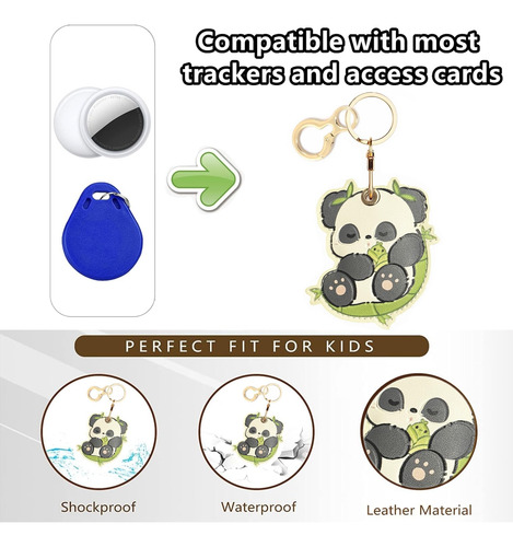 Funda De Piel Con Llavero Para Apple Airtag - Borkuana