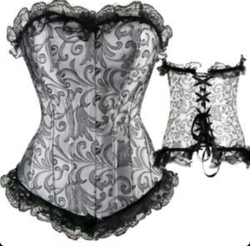 Corsé Corset Faja Flores Vintage Sexy Ajustable Cintura A