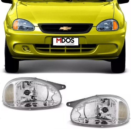 Juego Opticas Chevrolet Corsa 2003 2004 2005 2006 Gris Vidri