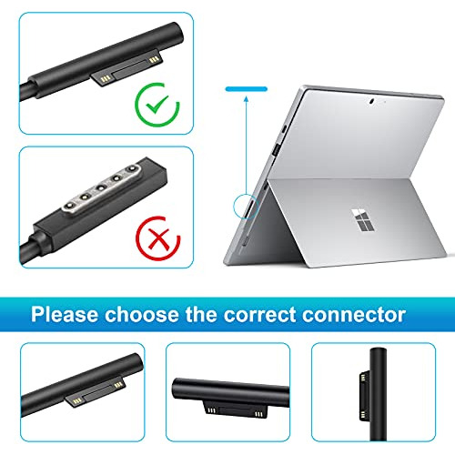 Charger For Microsoft Surface Pro 3/4/5/6/7 Surface Book L