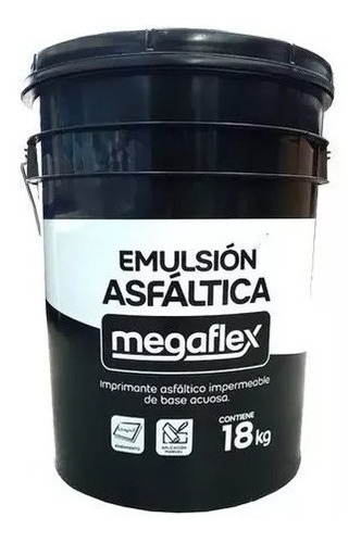 Pintura Asfaltica Acuosa Megaflex  X 18 Litros