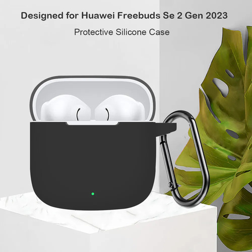 USTIYA Funda Para Huawei Freebuds SE 3 / SE 2 Gen Case Protectora Carcasa color negro Silicona Cover