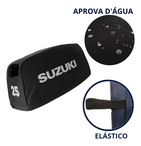 Capa Para Capo Motor De Popa Suzuki 25 Hp 99 Sz2773