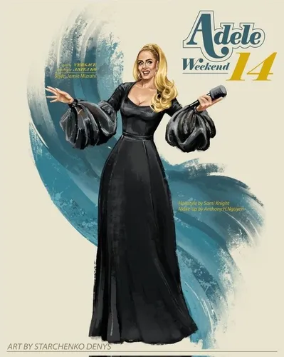 20 Pegotines Stickers De Adele Cantante Adhesivos