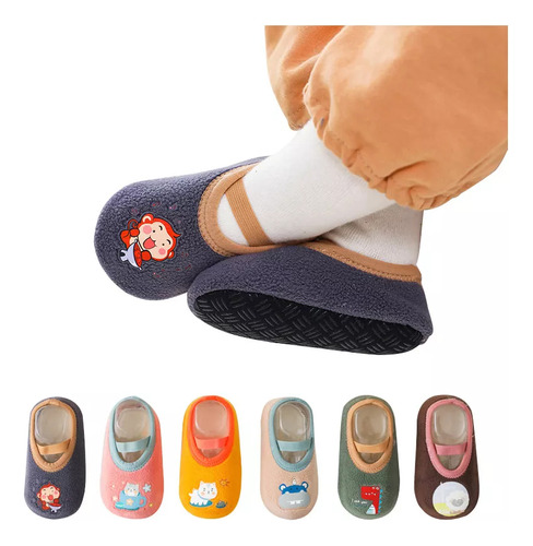 Zapatillas Antideslizantes Sock Para Bebés, 4 Pares