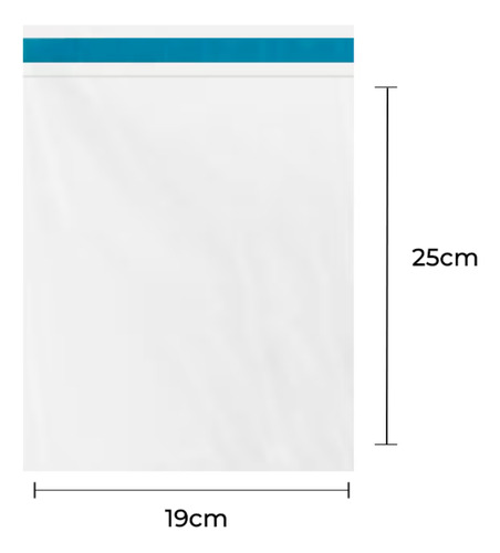 Envelope Lacre 19x25 Transparente Inviolável Top Full 1000un
