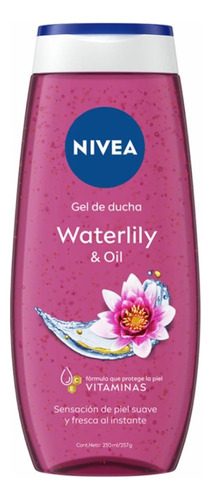 Nivea Gel De Ducha Waterlilly & Oil X 250 Ml Pack X 3