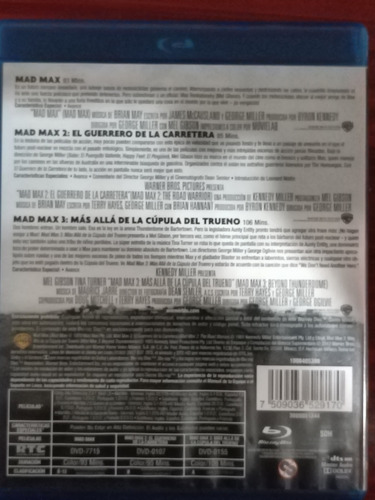 Blu Ray Trilogía Mad Max (Usado)