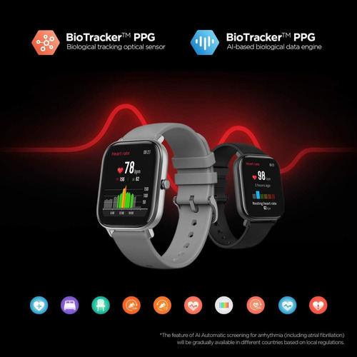 Amazfit Gts Fitness - Reloj Inteligente Con Monitor De Frecu