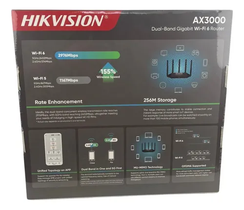Router Inalambrico 3000 Mbps Wi-fi 6 Ac 4 Puertos Hikvision