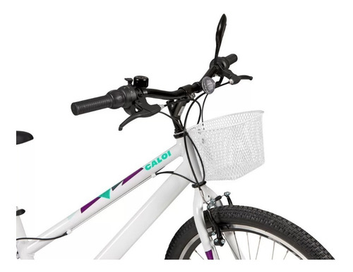 Imagem 4 de 5 de Bicicleta Bike Caloi Ceci Aro 24 Branca Feminina Lazer