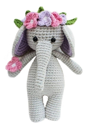 Muñeco Tejido Crochet, Elefante Amigurumi. Envío Gratis