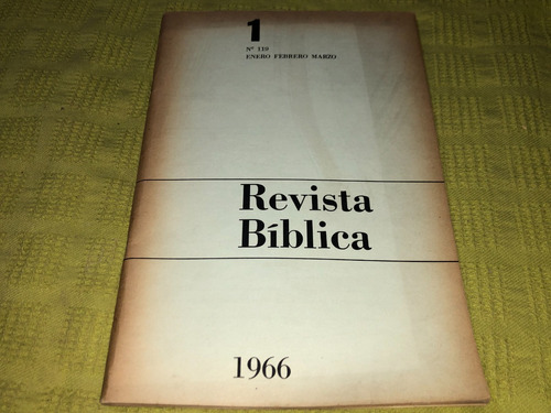Revista Biblica 1966 1 Enero Febrero Marzo