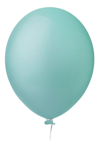 Pacote Com 50 Balões Bexiga Látex 11 Polegadas Cor Verde Água