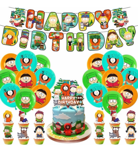 Kit Cumpleaños Diseño South Park Fiestas Fans Decoracion