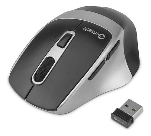 Mouse Egonomico Silencioso Getttech 6 Botones 1600 Dpi